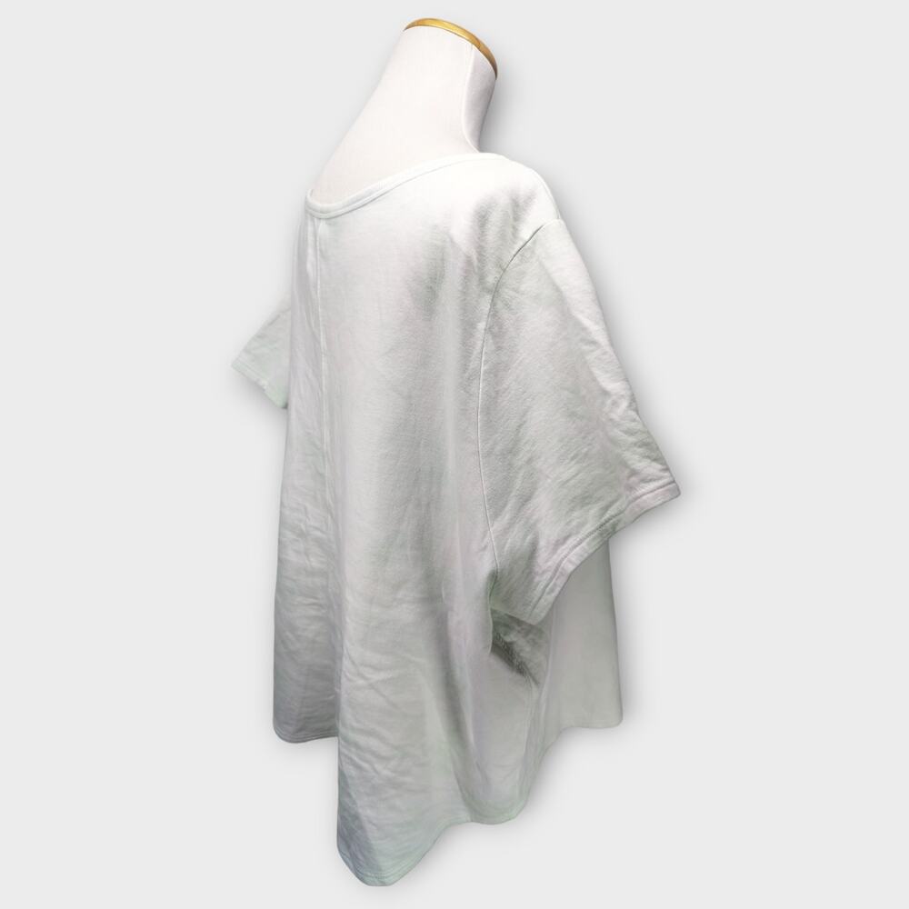 Womens Athleta Activewear White and Light Green Short Sleeve Top Size 3X - Picture 6 of 7